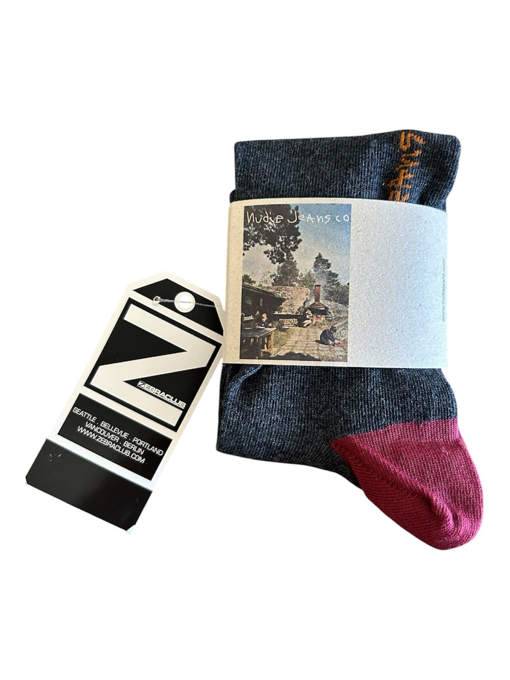 Nudie Jeans Co Men’s Melange Socks Wine Color NWT One Size